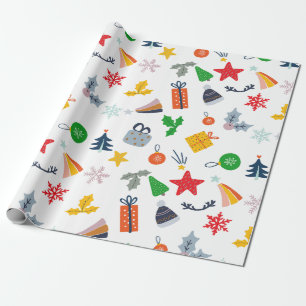 Cute Classic Motif Christmas Wrapping Paper