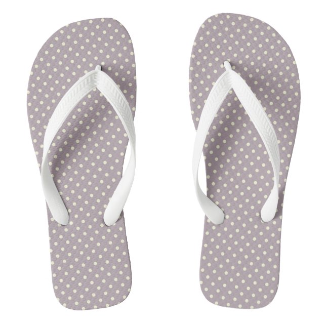 Cute classic pastel polka dots design jandals (Footbed)