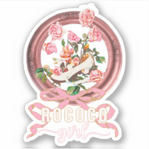 Cute Classic Pink Rococo Girl Roses Bow Shoe