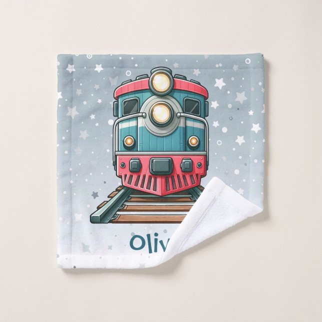 Cute Classic Train Boys' Wash Cloth (Wash Cloth)