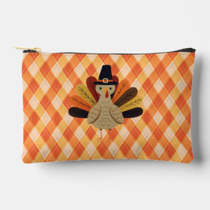 Cute, classic/vintage Thanksgiving Turkey Accessory Pouch