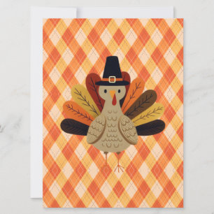 Cute, classic/vintage Thanksgiving Turkey Holiday Card