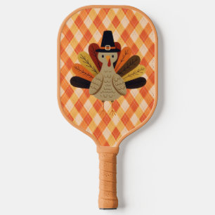 Cute, classic/vintage Thanksgiving Turkey Pickleball Paddle