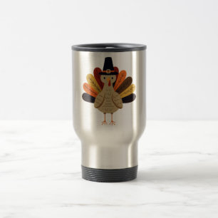 Cute, classic/vintage Thanksgiving Turkey Travel Mug