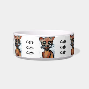 Cute Classy Cat Funny Pet Food Bowl