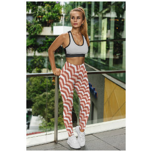 Cute Classy Yoga Workout Orange Leggings