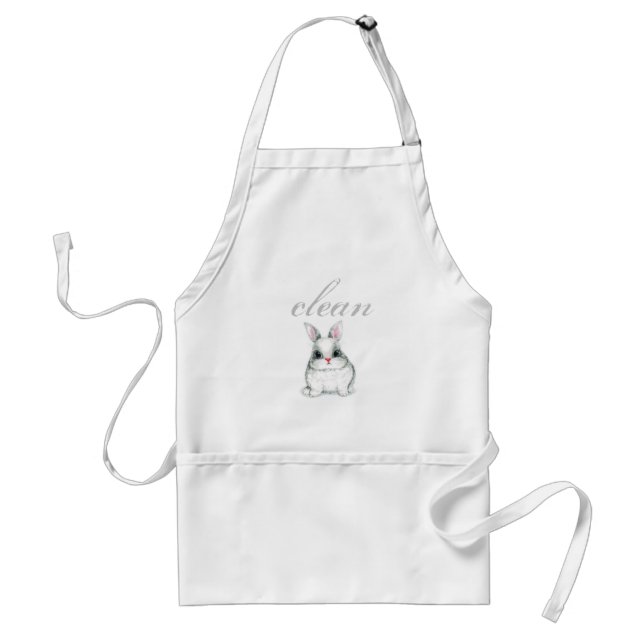 cute clean bunny standard apron (Front)
