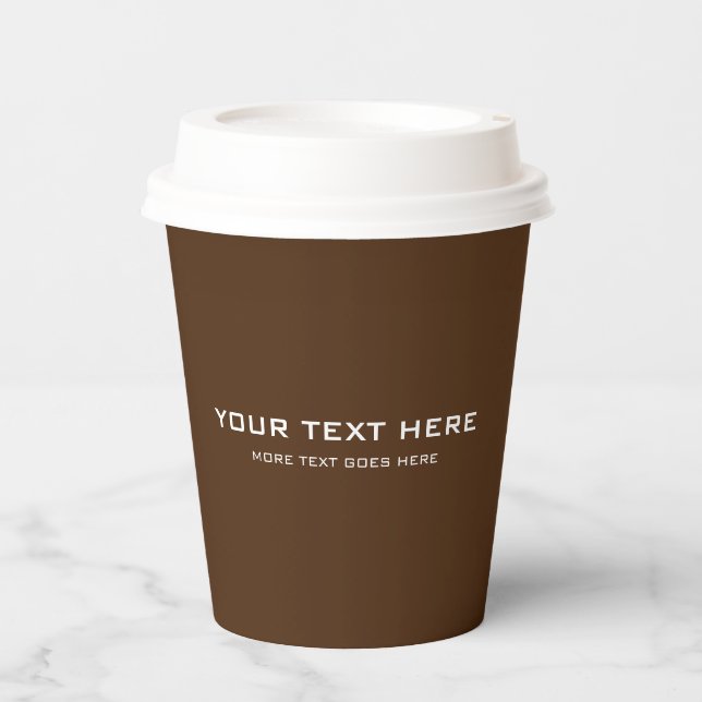 Cute Clean Stylish Business Corporate Event Simple Paper Cups (Front)