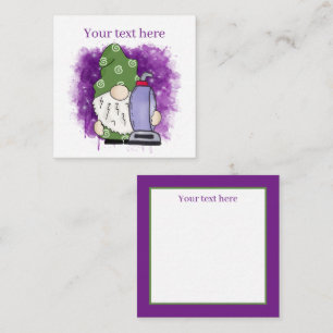 cute cleaning business add text gnome card