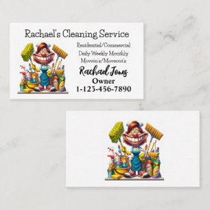 Cute Cleaning Service Business Card