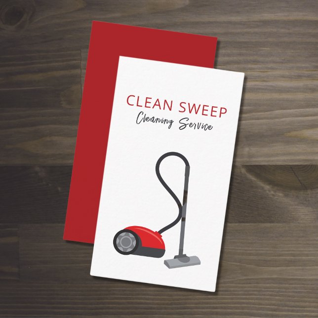 Cute Cleaning Service Vacuum Supplies Business Card (Creator Uploaded)