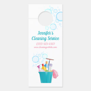 Cute Cleaning Supplies House Cleaning Service Door Hanger