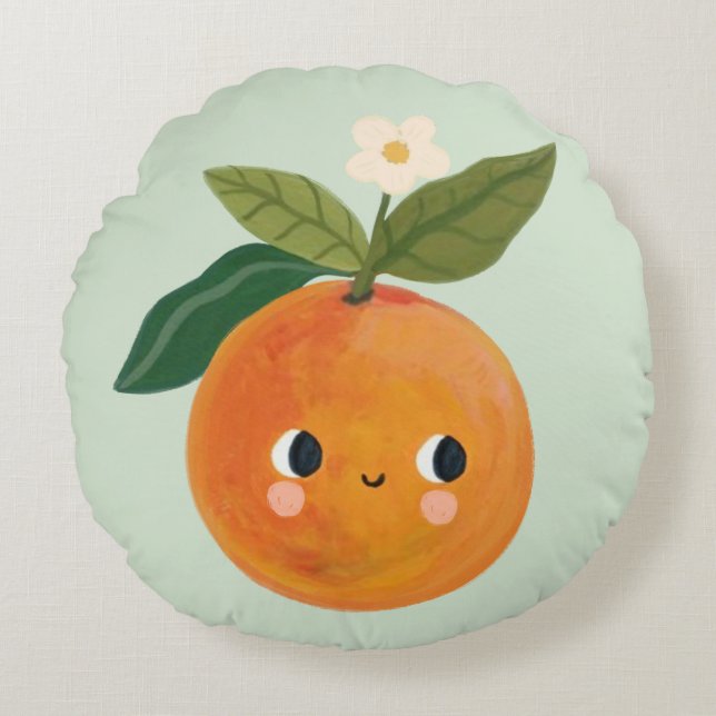 Cute Clementine  Pillow Whimsical Nursery & Kid (Front)