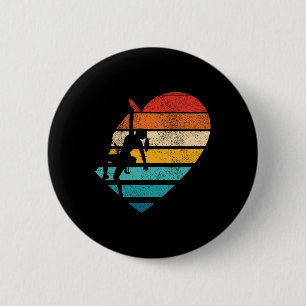 Cute Climbing Female Design Retro Heart Shape Vint 6 Cm Round Badge