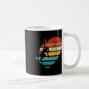 Cute Climbing Female Design Retro Heart Shape Vint Coffee Mug