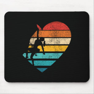 Cute Climbing Female Design Retro Heart Shape Vint Mouse Pad