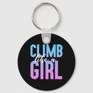Cute Climbing Girl T Shirt Rock Climbing Party Gif Key Ring