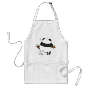 Cute Climbing Panda Double Side Front Back Standard Apron