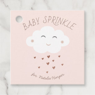 Cute cloud baby sprinkle favour tags