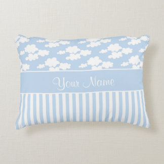 Cute Clouds and Stripes Decorative Cushion