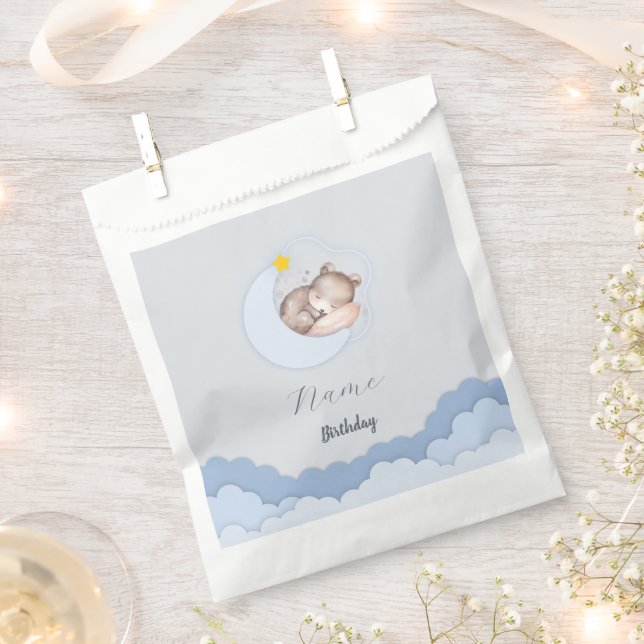 Cute Clouds Birthday Party Decorations Favour Bags (Clipped)