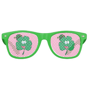 Cute Clover Face Retro Sunglasses