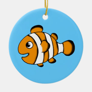 cute clown fish ceramic tree decoration