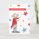 Cute Clown Personalised Happy Birthday Card<br><div class="desc">Personalised birthday card with an illustration of a cute clown. Birthday cards with clowns don't have to be scary. Personalise it with your own message. Illustrated and designed by Patricia Alvarez.</div>