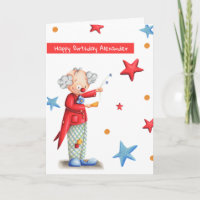 Cute Clown Personalised Happy Birthday