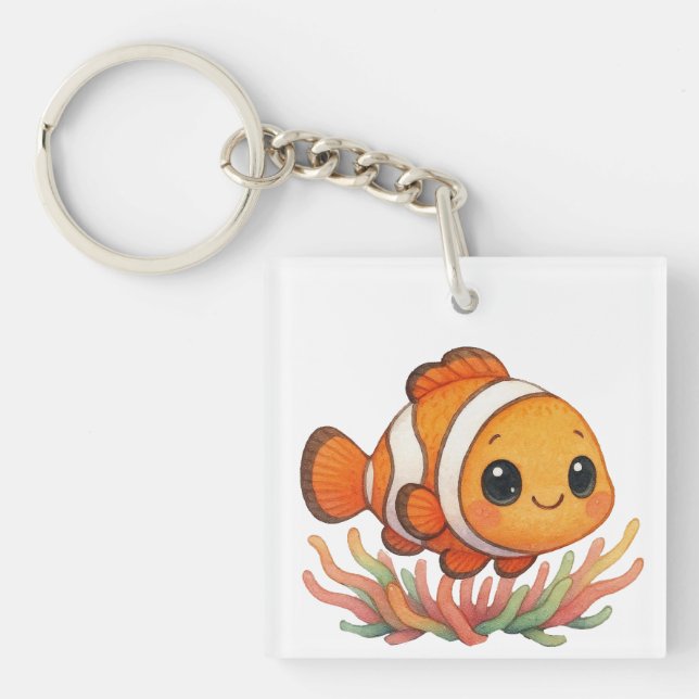 Cute Clownfish Key Ring (Front)