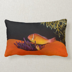 Cute Clownfish on the Great Barrier Reef Lumbar Cushion