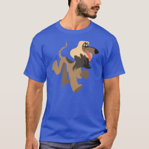 Cute Clownish Cartoon Afghan Hound T-Shirt