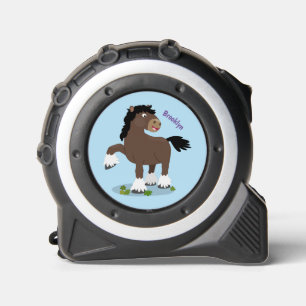 Cute Clydesdale draught horse cartoon illustration 1