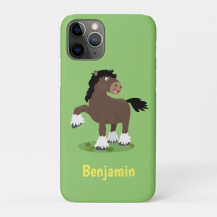 Cute Clydesdale draught horse cartoon illustration Case-Mate iPhone Case