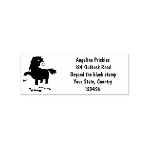 Cute Clydesdale draught horse cartoon illustration Rubber Stamp