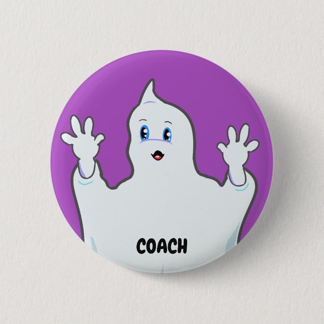 Cute Coach Ginger Ghost 6 Cm Round Badge (Front)