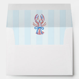 Cute Coastal Hand Drawn Lobster Envelope