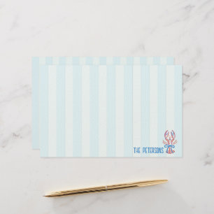 Cute Coastal Hand Drawn Lobster Stationery