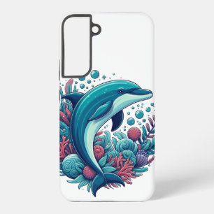 Cute, coastal/nautical dolphin samsung galaxy case