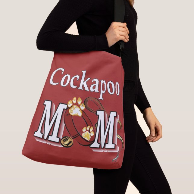 Cute Cockapoo Dog Mum Crossbody Bag (Close Up)