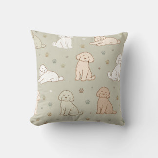 Cute Cockapoo Pattern Cushion