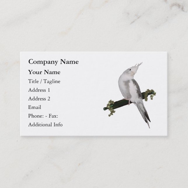 Cute Cockatiel Business Card (Front)