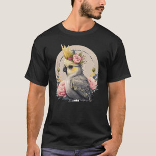 Cute Cockatiel Parrot Bird Flower Crown Pet Birds T-Shirt