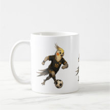 Cute Cockatiel Soccer Player