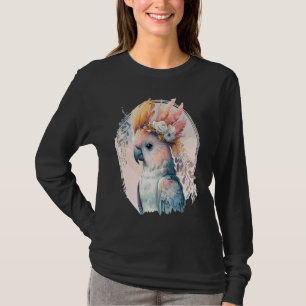 Cute Cockatoo Parrot Bird Flower Crown Pet Birds T-Shirt