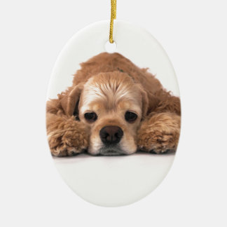 Cute Cocker Spaniel Ceramic Tree Decoration
