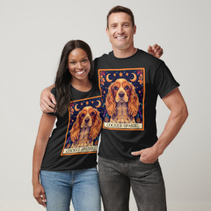 Cute Cocker Spaniel Dog Tarot Card T-Shirt