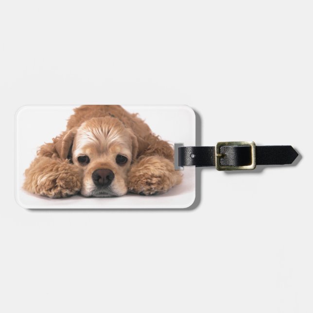 Cute Cocker Spaniel Luggage Tag (Front Horizontal)
