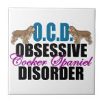 Cute Cocker Spaniel Tile<br><div class="desc">I have OCD,  obsessive cocker spaniel disorder. I love my funny cocker spaniel. They are my favourite pretty dog breed.</div>