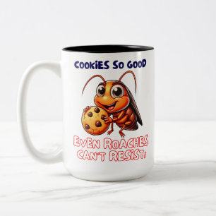 Cute Cockroach Cookie Cartoon Dessert Two-Tone Coffee Mug